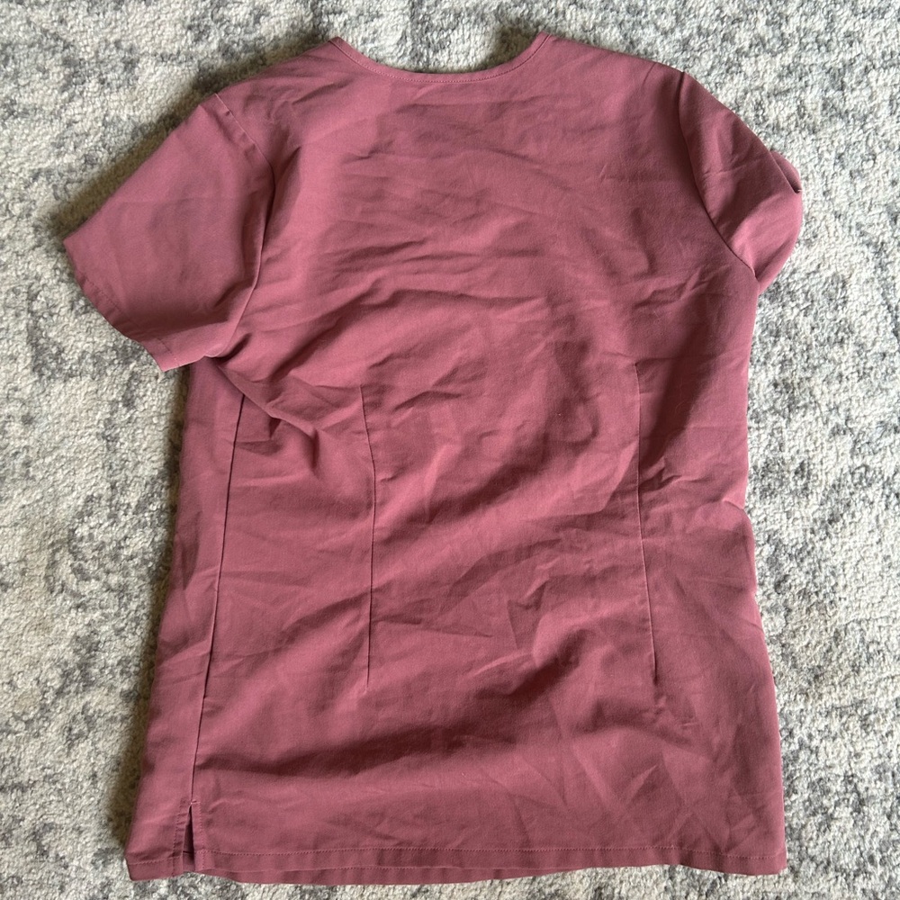Pink figs scrubs.